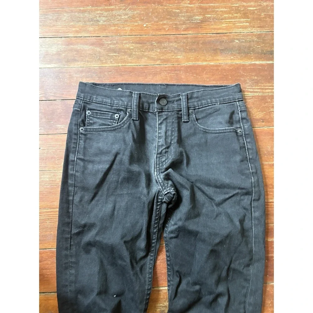 Levis 511 Jeans Mens 30X30 Black Slim Fit Skinny 5 Pocket Stretch Red Tab Denim